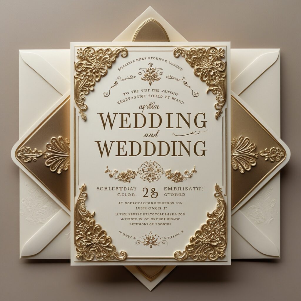 convite de casamento chique