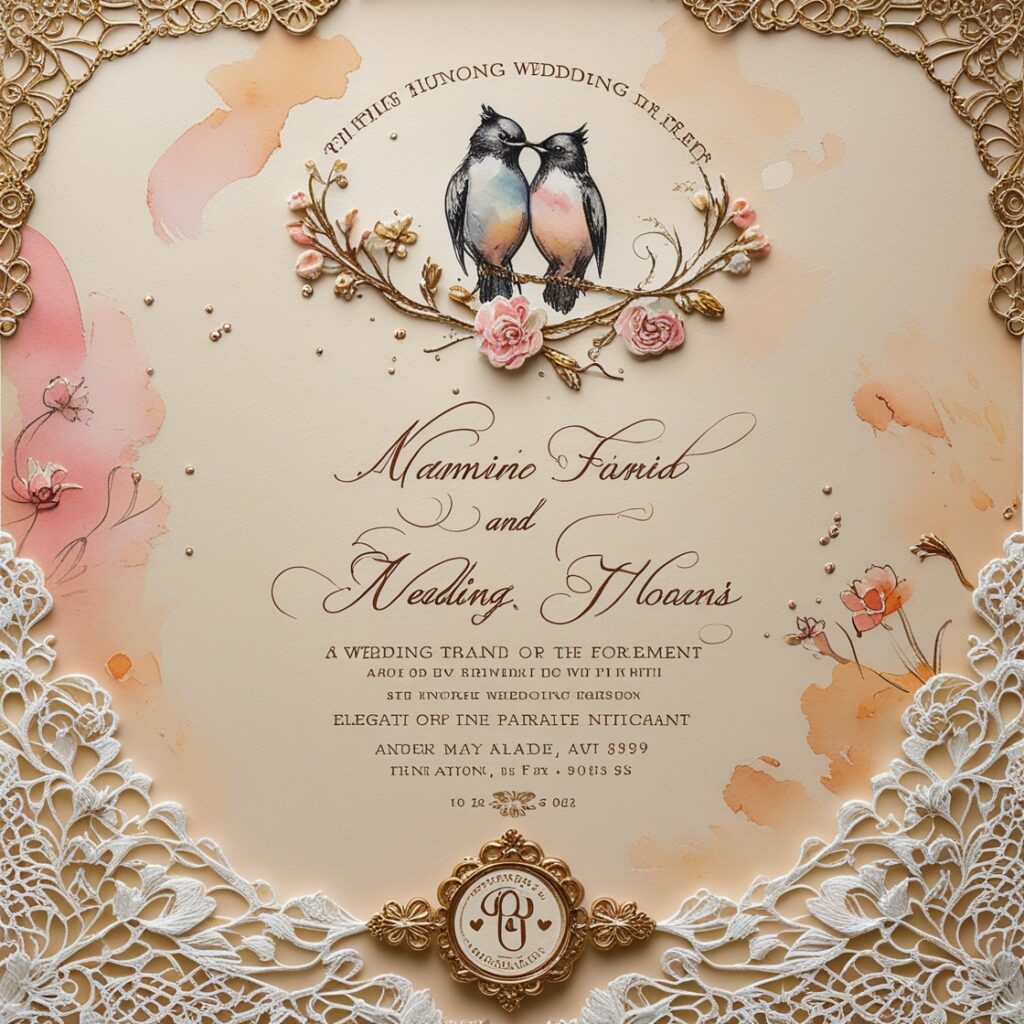 convite de casamento chique