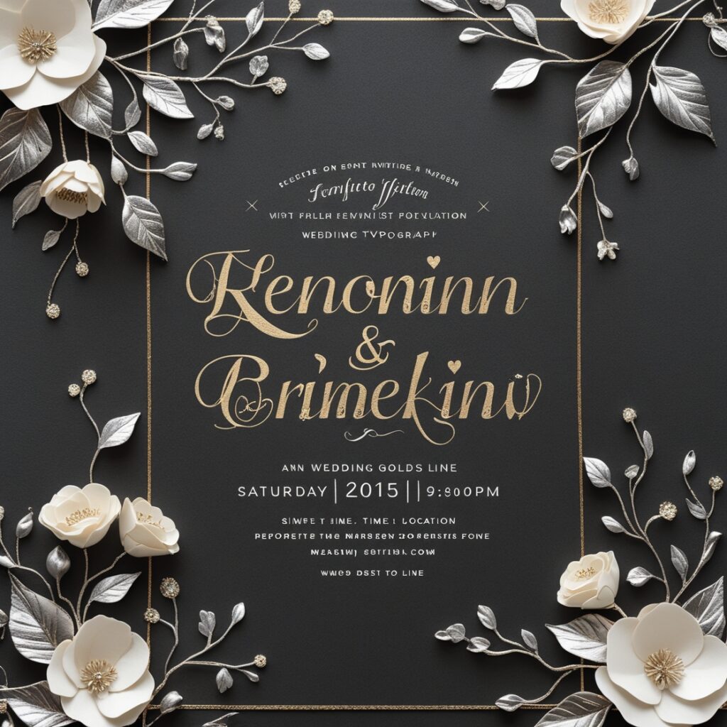 convite de casamento chique