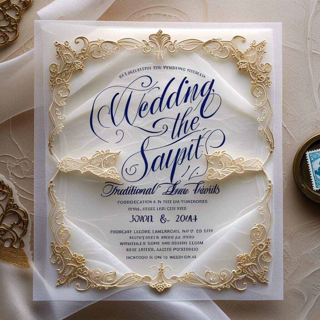 convite de casamento chique