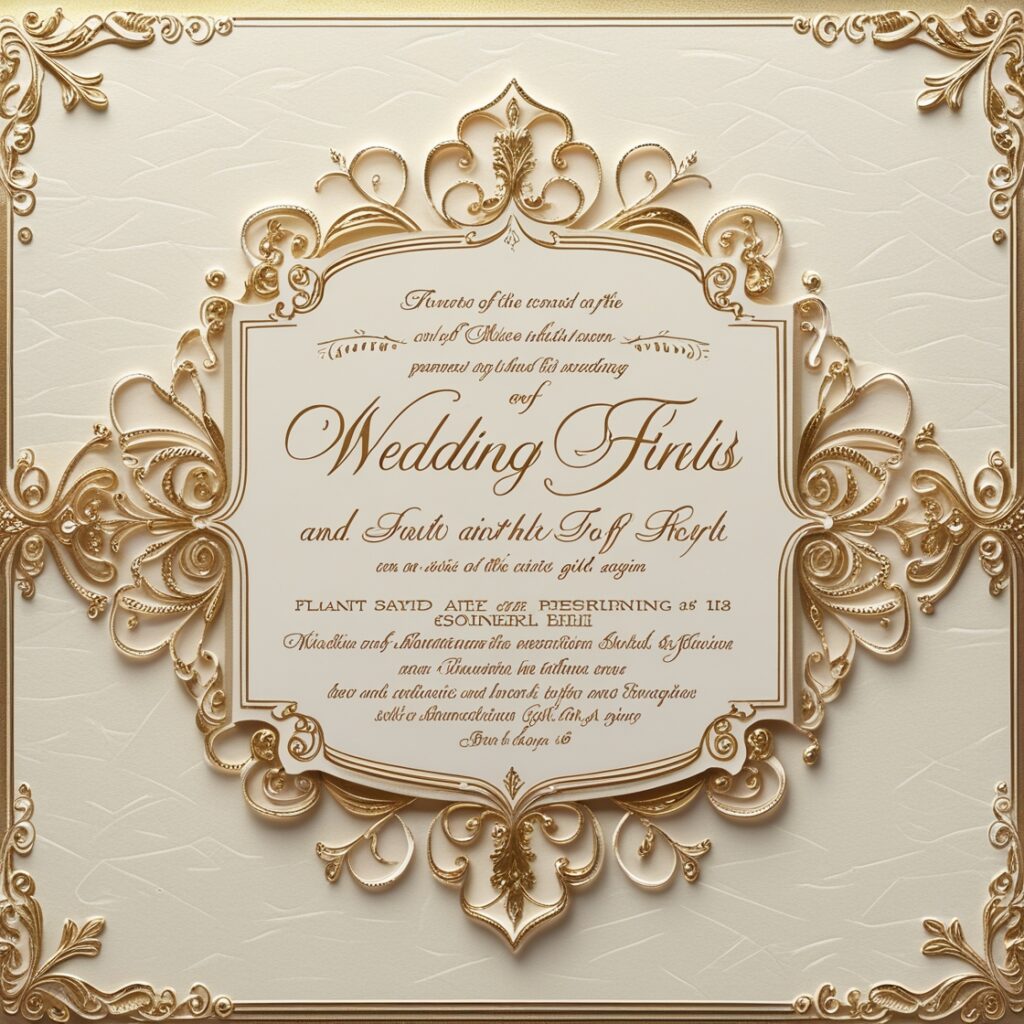 convite de casamento chique
