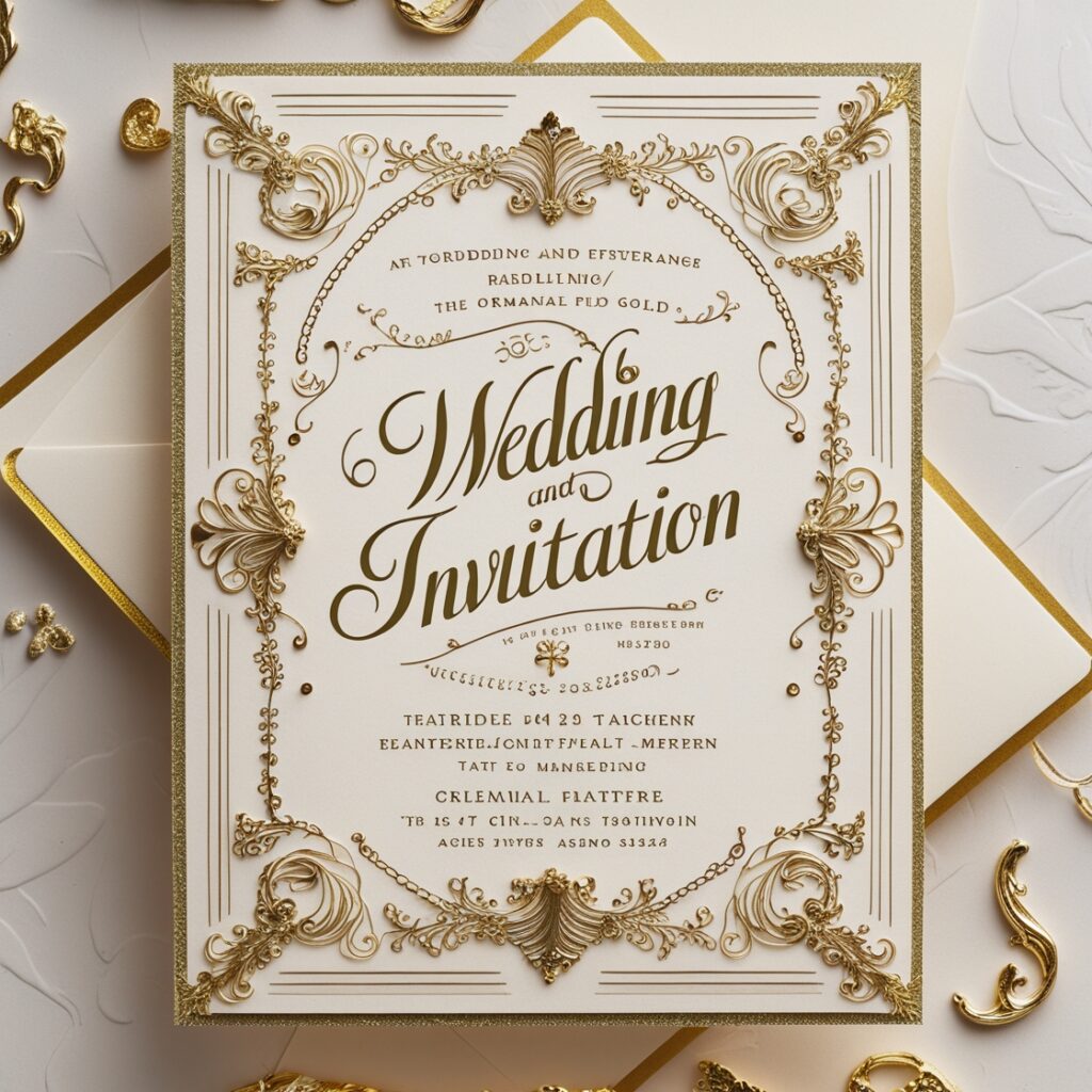convite de casamento chique