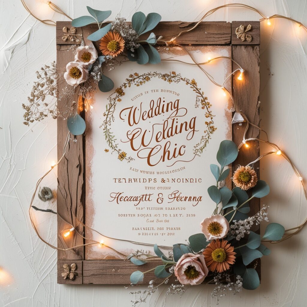 convite de casamento chique