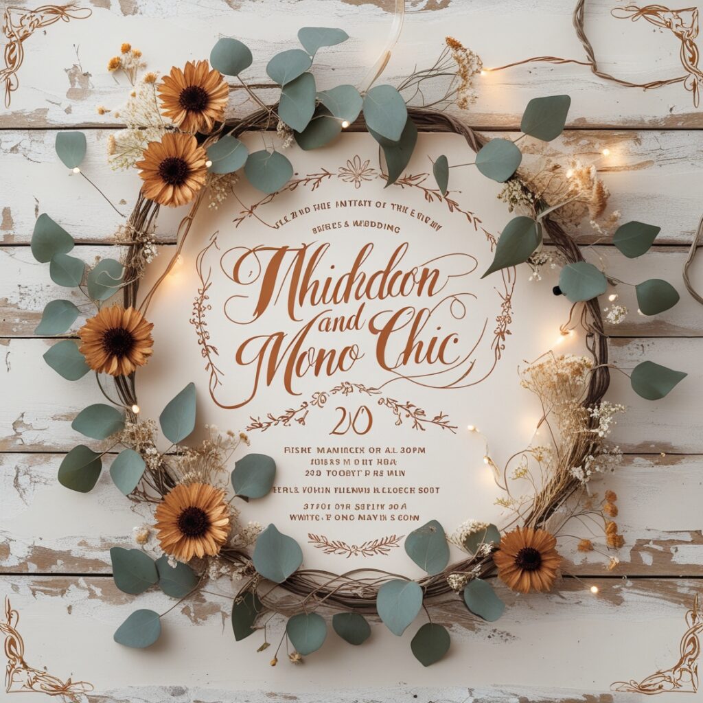 convite de casamento chique