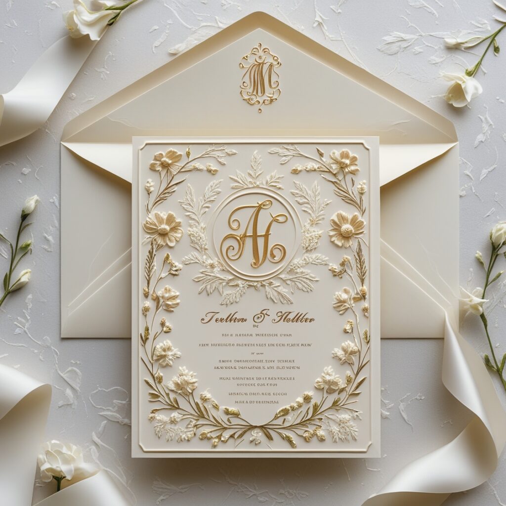 convite de casamento chique