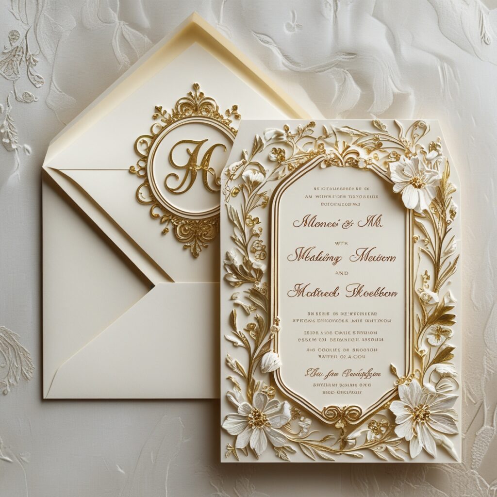 convite de casamento chique